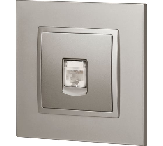 Розетка ЭРА Elegance 14-3107-16 RJ45, титан Б0065764