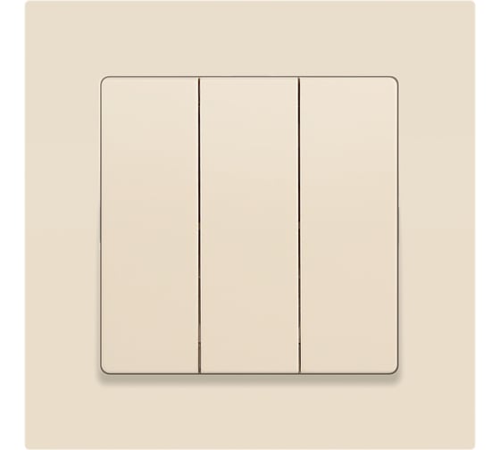 Выключатель Intro Accent 610602 тройной, 10А250В, IP20, СУ, AL/CU, сл.кость Б0063534