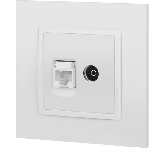 Розетка ЭРА Elegance 14-3110-01М RJ45 TV, белый матовый Б0065767