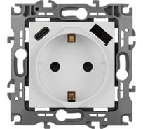 Розетка ЭРА Серия 12 12-4108-01М 2PE 16A250В со шторками с USB typeAC 5В3А белый матовый Б0067711