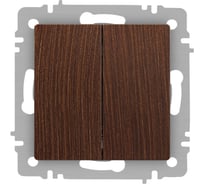 Переключатель Intro Accent 610710 двойной, 10А250В, IP20, СУ, AL/CU, венге Б0063574
