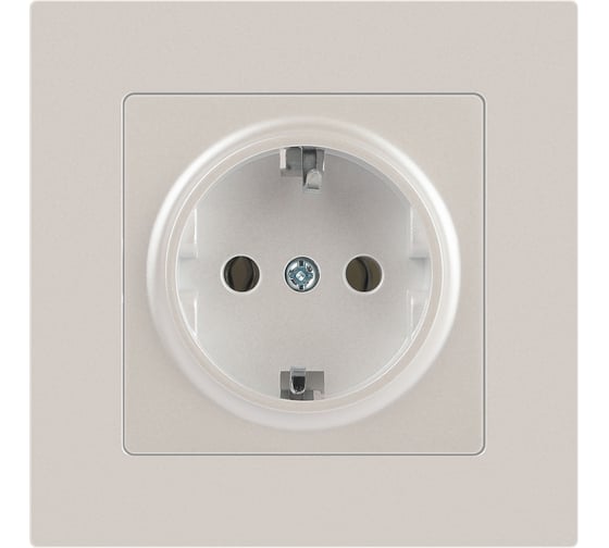 Розетка Intro Accent 620206 2PE Schuko, 16А250В, IP20, скрытой установки, перламутр Б0063695