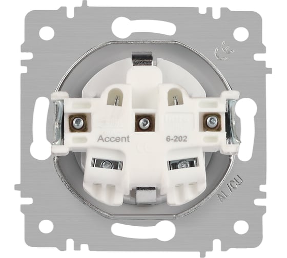 Розетка Intro Accent 620206 2PE Schuko, 16А250В, IP20, скрытой установки, перламутр Б0063695