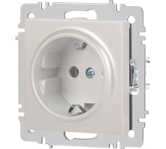 Розетка Intro Accent 620206 2PE Schuko, 16А250В, IP20, скрытой установки, перламутр Б0063695
