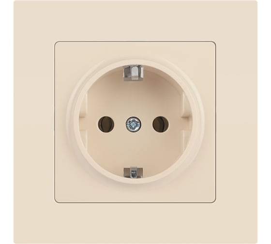 Розетка Intro Accent 620202 2PE Schuko, 16А250В, IP20, скрытой установки, слоновая кость Б0063683