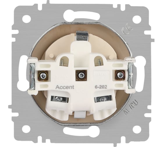 Розетка Intro Accent 620202 2PE Schuko, 16А250В, IP20, скрытой установки, слоновая кость Б0063683