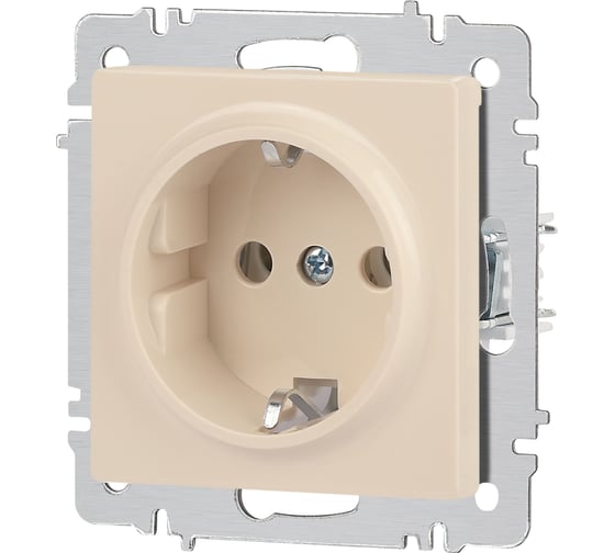 Розетка Intro Accent 620202 2PE Schuko, 16А250В, IP20, скрытой установки, слоновая кость Б0063683