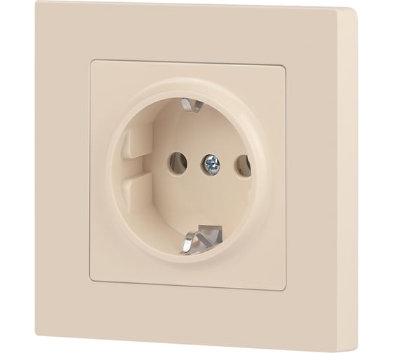Розетка Intro Accent 620202 2PE Schuko, 16А250В, IP20, скрытой установки, слоновая кость Б0063683