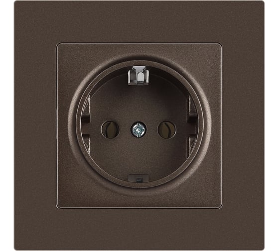 Розетка Intro Accent 620208 2PE Schuko, 16А250В, IP20, скрытой установки, бронза Б0063699