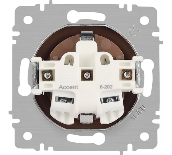 Розетка Intro Accent 620208 2PE Schuko, 16А250В, IP20, скрытой установки, бронза Б0063699