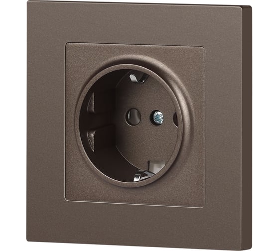 Розетка Intro Accent 620208 2PE Schuko, 16А250В, IP20, скрытой установки, бронза Б0063699
