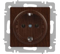 Розетка Intro Accent 620210 2PE Schuko, 16А250В, IP20, скрытой установки, венге Б0063703