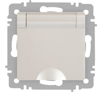 Розетка Intro Accent 620306 2PE Schuko с крышкой, 16А250В, IP20, скрытой установки, AL/CU, перламутр Б0063429