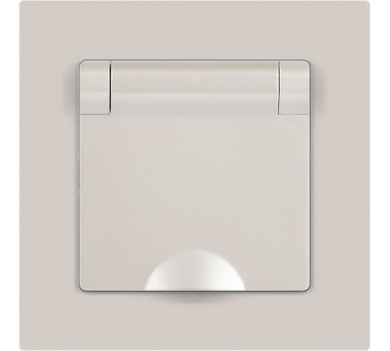 Розетка Intro Accent 620306 2PE Schuko с крышкой, 16А250В, IP20, скрытой установки, AL/CU, перламутр Б0063429
