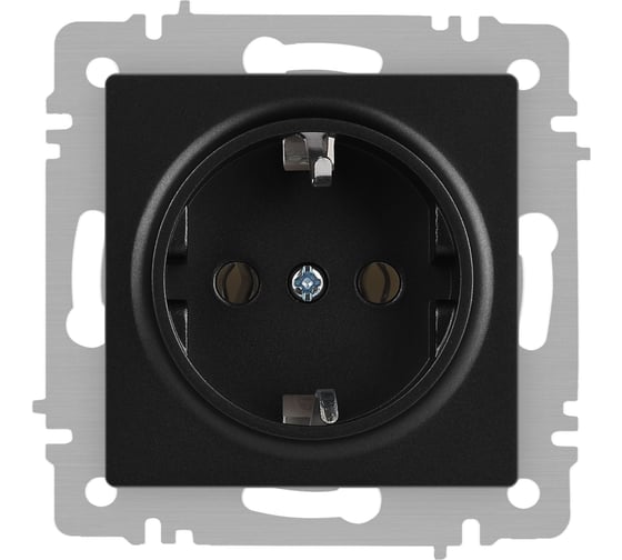 Розетка Intro Accent 620205 2PE Schuko, 16А250В, IP20, скрытой установки, антрацит Б0063693