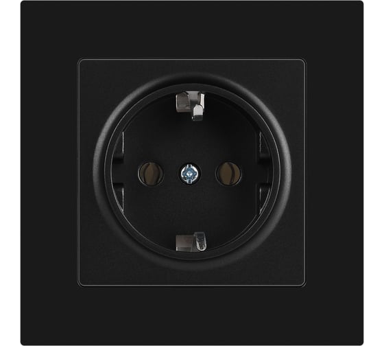 Розетка Intro Accent 620205 2PE Schuko, 16А250В, IP20, скрытой установки, антрацит Б0063693