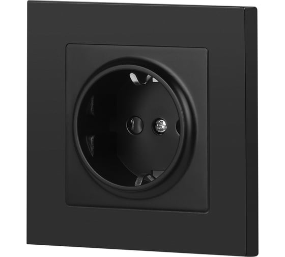 Розетка Intro Accent 620205 2PE Schuko, 16А250В, IP20, скрытой установки, антрацит Б0063693