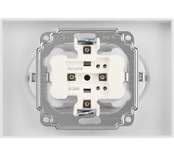 Розетка Intro Accent 620506, 2x2PE Schuko, 16А250В, IP20, скрытой установки, AL/CU, перламутр Б0063495
