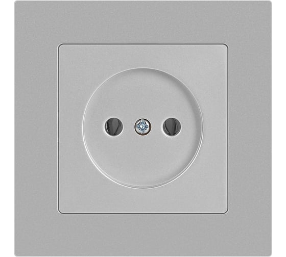 Розетка Intro Accent 620103 2P, 16А250В, IP20, скрытой установки, алюминий Б0063661