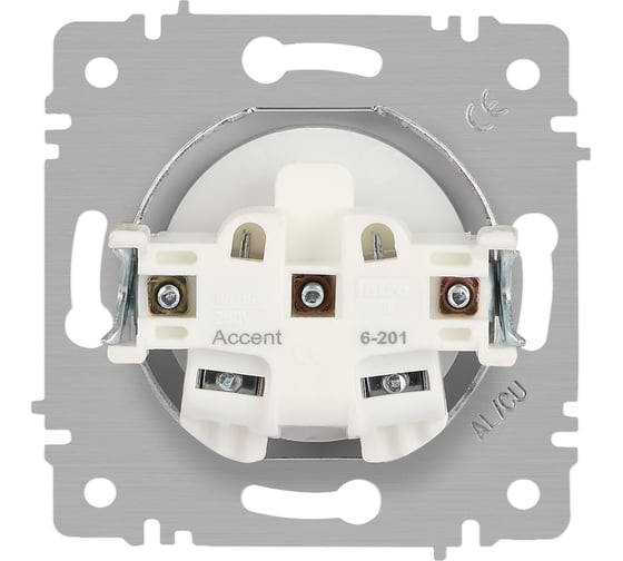Розетка Intro Accent 620106 2P, 16А250В, IP20, скрытой установки, перламутр Б0063667