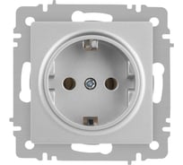 Розетка Intro Accent 620203 2PE Schuko, 16А250В, IP20, скрытой установки, алюминий Б0063686