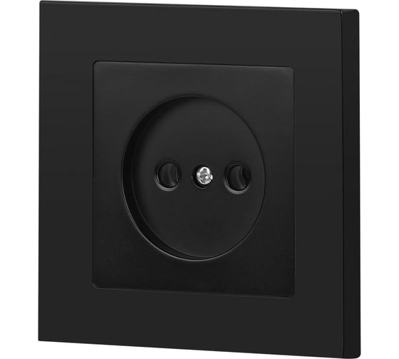 Розетка Intro Accent 620105 2P, 16А250В, IP20, скрытой установки, антрацит Б0063665