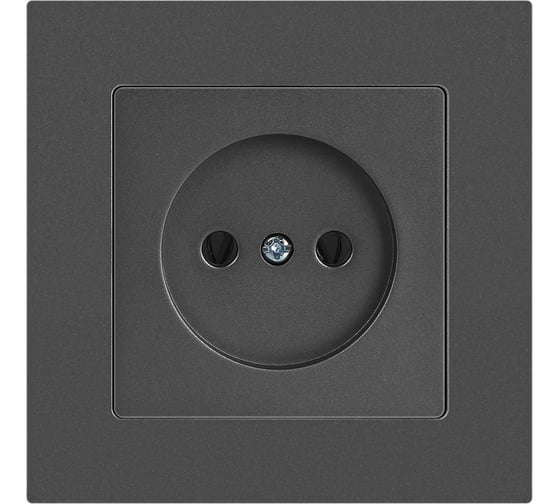 Розетка Intro Accent 620107, 2P, 16А250В, IP20, скрытой установки, графит Б0063669