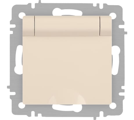 Розетка Intro Accent 620302 2PE Schuko с крышкой, 16А250В, IP20, скрытой установки, слоновая кость Б0063716