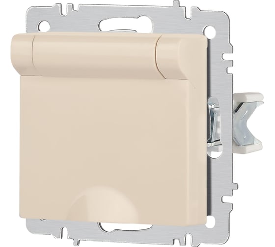 Розетка Intro Accent 620302 2PE Schuko с крышкой, 16А250В, IP20, скрытой установки, слоновая кость Б0063716
