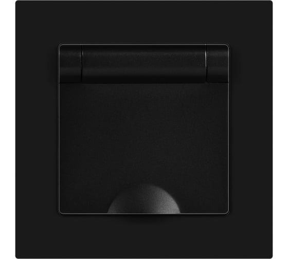 Розетка Intro Accent 620305 2PE Schuko с крышкой, 16А250В, IP20, скрытой установки, антрацит Б0063747