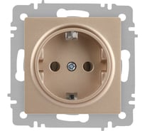 Розетка Intro Accent 620204 2PE Schuko, 16А250В, IP20, скрытой установки, шампань Б0063690