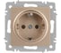 Розетка Intro Accent 620204 2PE Schuko, 16А250В, IP20, скрытой установки, шампань Б0063690 1