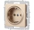 Розетка Intro Accent 620204 2PE Schuko, 16А250В, IP20, скрытой установки, шампань Б0063690 4