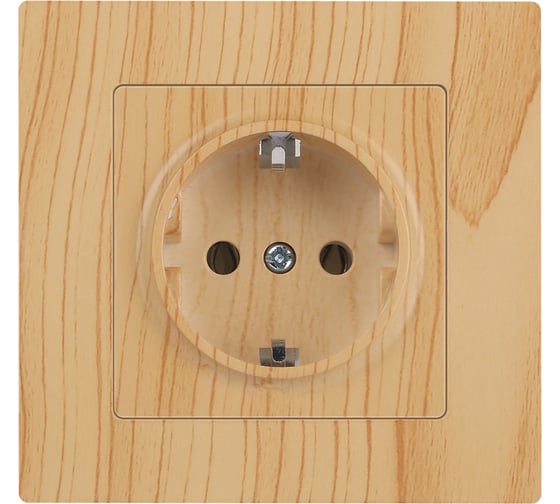 Розетка Intro Accent 620211 2PE Schuko, 16А250В, IP20, скрытой установки, cосна Б0063706