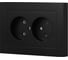 Розетка Intro Accent 620405 2x2P, 16А250В, IP20, скрытой установки, AL/CU, антрацит Б0063465 3