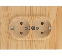 Розетка Intro Accent 620511 2x2PE Schuko, 16А250В, IP20, скрытой установки, AL/CU, сосна Б0063504