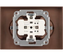 Розетка Intro Accent 620508 2x2PE Schuko, 16А250В, IP20, скрытой установки, AL/CU, бронза Б0063498