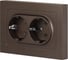 Розетка Intro Accent 620508 2x2PE Schuko, 16А250В, IP20, скрытой установки, AL/CU, бронза Б0063498 2