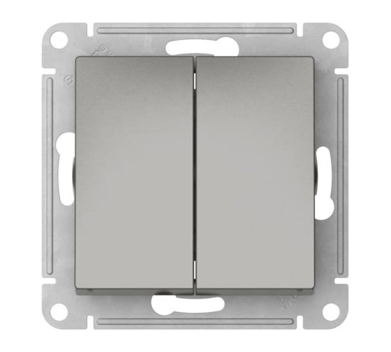 Механизм 2-клавишного переключателя Systeme Electric ATLASDESIGN сх.6/2, 10АХ, быстрозажимная клемма, сталь ATN000965S