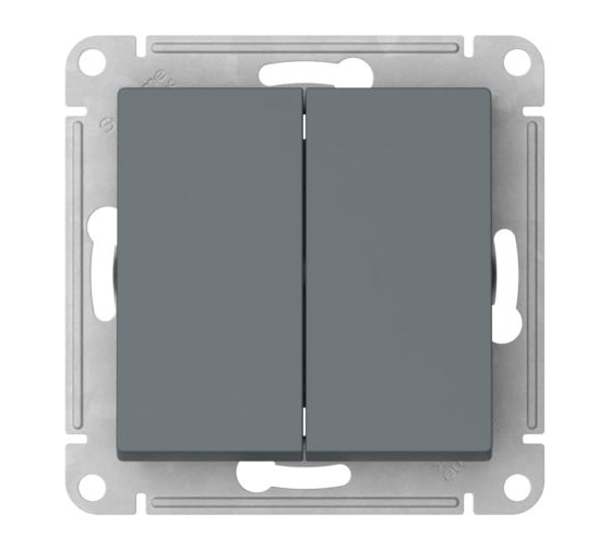 Механизм 2-клавишного переключателя Systeme Electric ATLASDESIGN сх.6/2, 10АХ, быстрозажимная клемма, грифель ATN000765S
