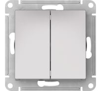 Механизм 2-клавишного переключателя Systeme Electric ATLASDESIGN сх.6/2, 10АХ, быстрозажимная клемма, алюминий ATN000365S