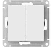 2-клавишный переключатель Systeme Electric ATLASDESIGN, сх.6/2, 10 АХ, мех., быстрозажимная клемма, БЕЛЫЙ ATN000165S
