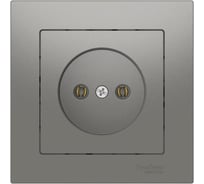 Розетка Systeme Electric ATLASDESIGN без заземления, 16А, в сборе, быстрозажимная клемма, сталь ATN000940S