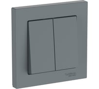 2-клавишный выключатель Systeme Electric ATLASDESIGN сх.5, 10АХ, в сборе, быстрозажим. клем., ГРИФЕЛЬ ATN000752S