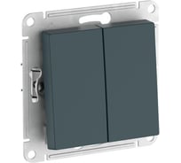 2-клавишный выключатель Systeme Electric ATLASDESIGN сх.5, 10АХ, мех., быстрозажим. клем., ИЗУМРУД ATN000851S