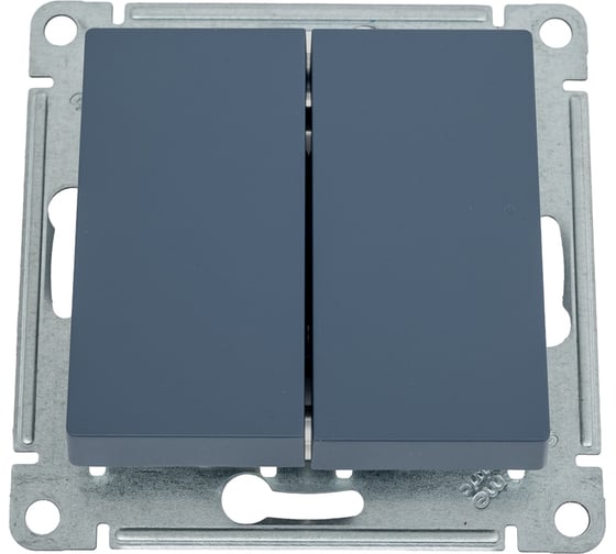 2-клавишный выключатель Systeme Electric ATLASDESIGN сх.5, 10АХ, мех., быстрозажим. клем., ГРИФЕЛЬ ATN000751S