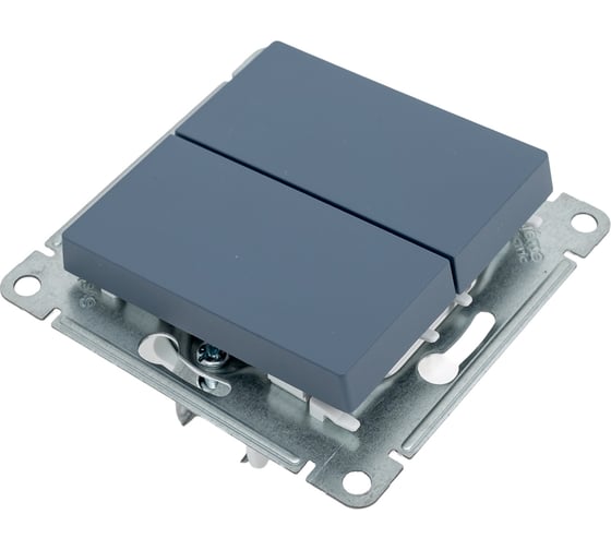 2-клавишный выключатель Systeme Electric ATLASDESIGN сх.5, 10АХ, мех., быстрозажим. клем., ГРИФЕЛЬ ATN000751S