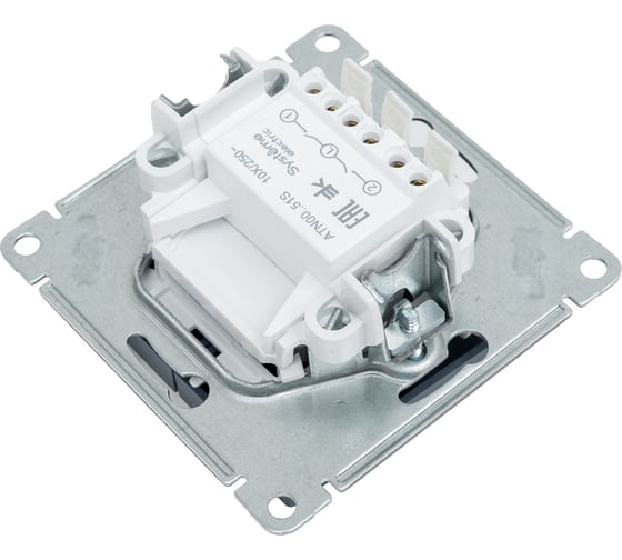 2-клавишный выключатель Systeme Electric ATLASDESIGN сх.5, 10АХ, мех., быстрозажим. клем., ГРИФЕЛЬ ATN000751S