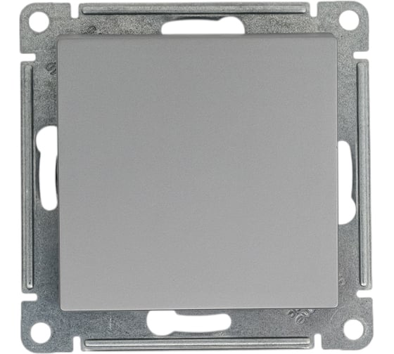 1-клавишный переключатель Systeme Electric ATLASDESIGN, сх.6, 10АХ, мех., быстрозажим. клем., СТАЛЬ ATN000961S 1