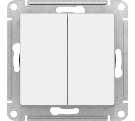 2-клавишный переключатель Systeme Electric GLOSSA, сх.6/2, 10АХ, мех., быстрозажимные клеммы, белый GSL000165S